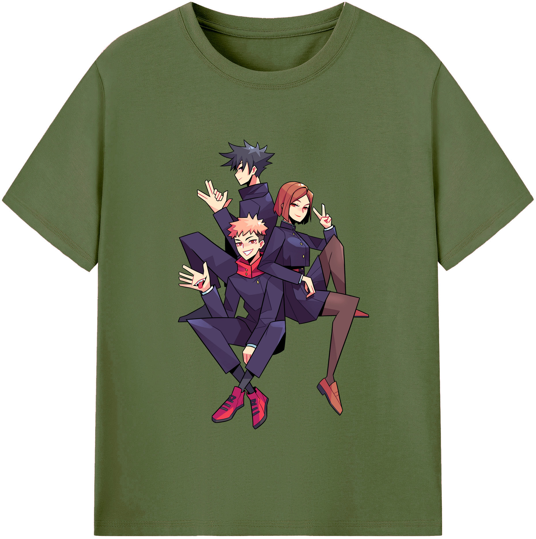 （画像用） 呪術廻戦 Jujutsu Kaisen 綿100％半袖Tシャツ（フロントプリント）